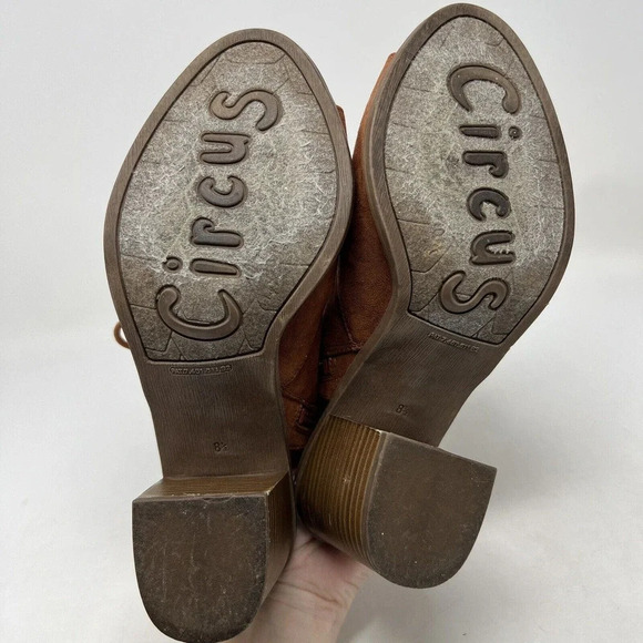 Circus by Sam Edelman Kiera Brown Block Heel Lace Up Gladiator Sandals Size 8.5M - Picture 13 of 13